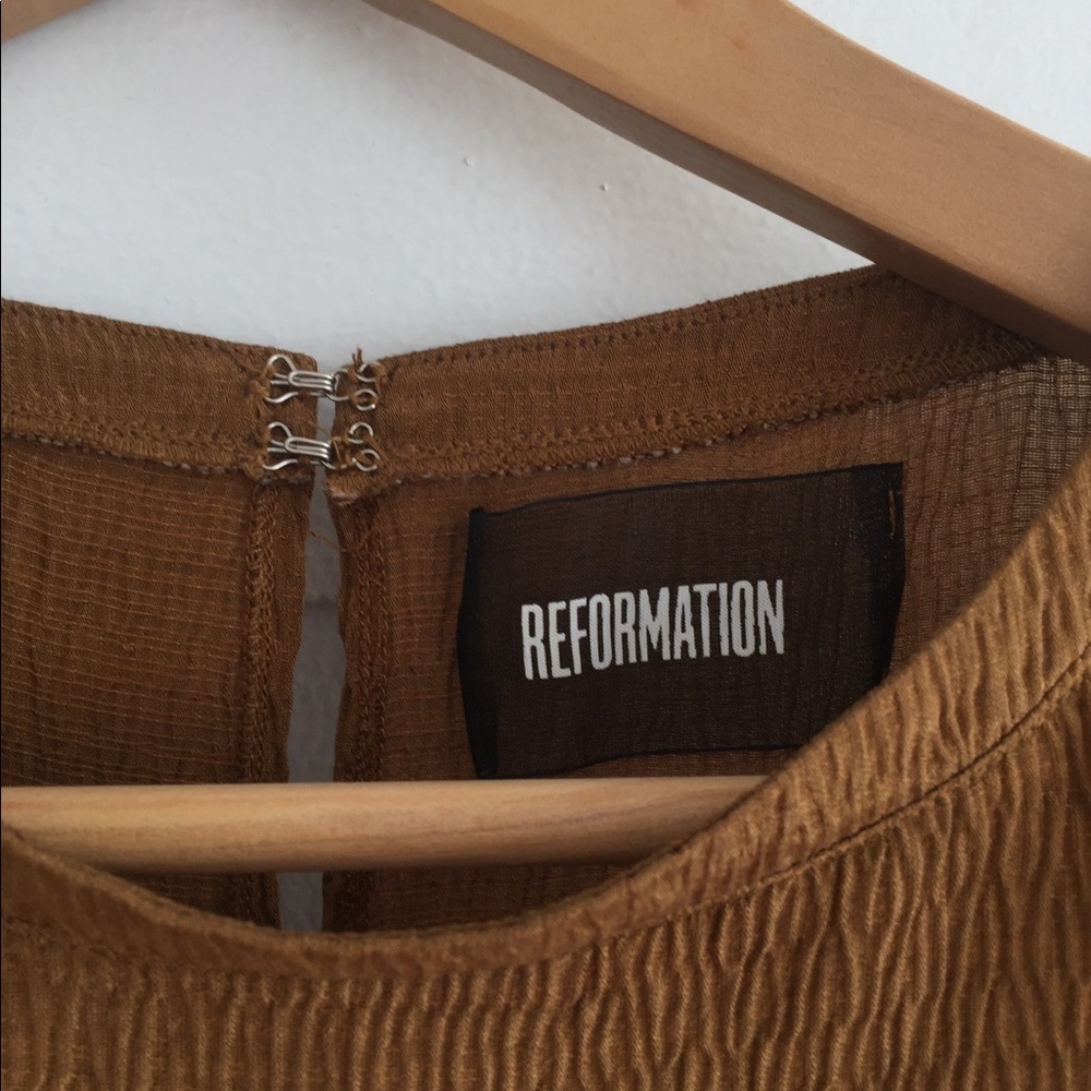 Reformation Golden Brown Tunic Dress XS